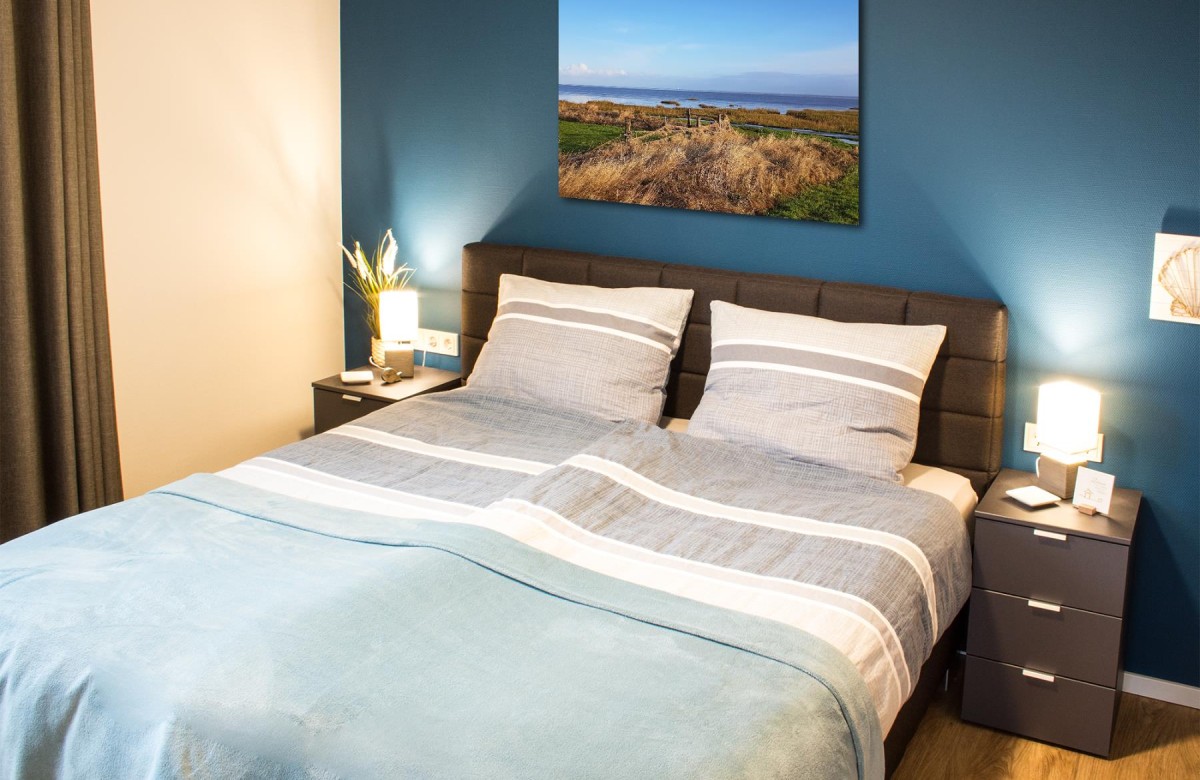 Auszeit im Sielhuus -  Deine Ferien - Schlafzimmer 1 mit Doppelbett