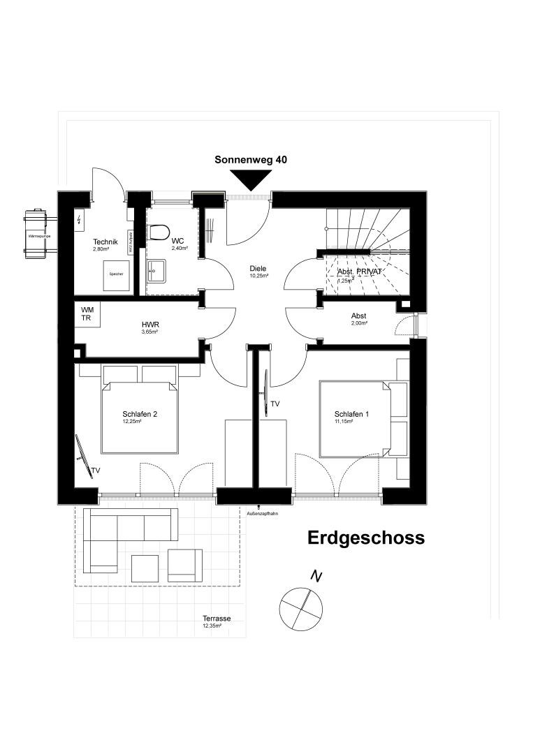 Ferienhaus Sonnenweg 40 - Esstisch - Deine Ferien 