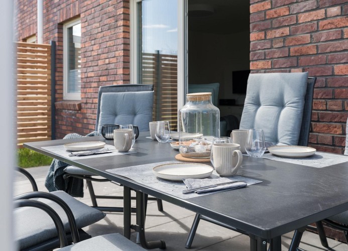 Ferienhaus Meeperle - Deine Ferien - Terrasse