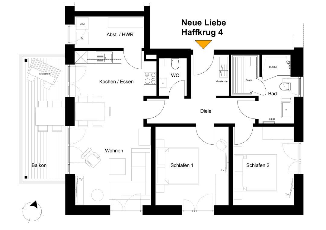 Neue Liebe Haffkrug 4 - Deine Ferien - Balkon