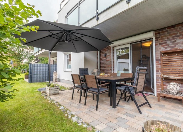 Schützenweg 3 Wohnung 2 - Deine Ferien - überdachte Terrasse