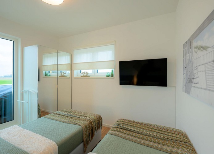 Deichbude Tossens - Deine Ferien - SmartTV im Schlafzimmer