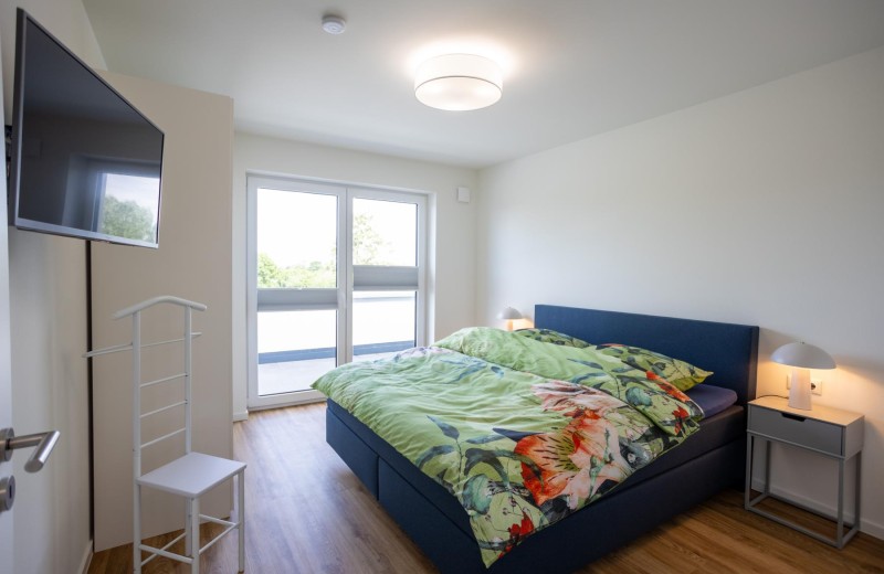 Penthouse 18 - Deine-Ferien - Schlafzimmer 1 Boxspringbetten