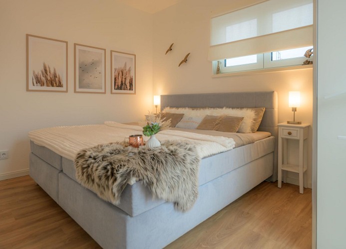 Deichbude Tossens - Deine Ferien - Boxspringbett