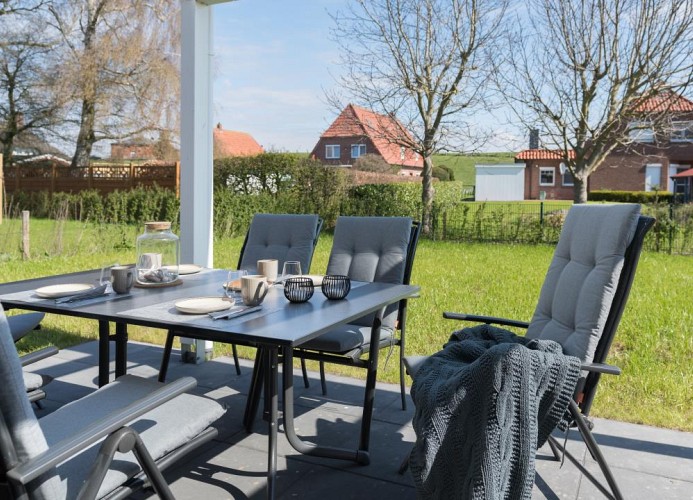 Ferienhaus Meeperle - Deine Ferien - Blick von der Terrasse